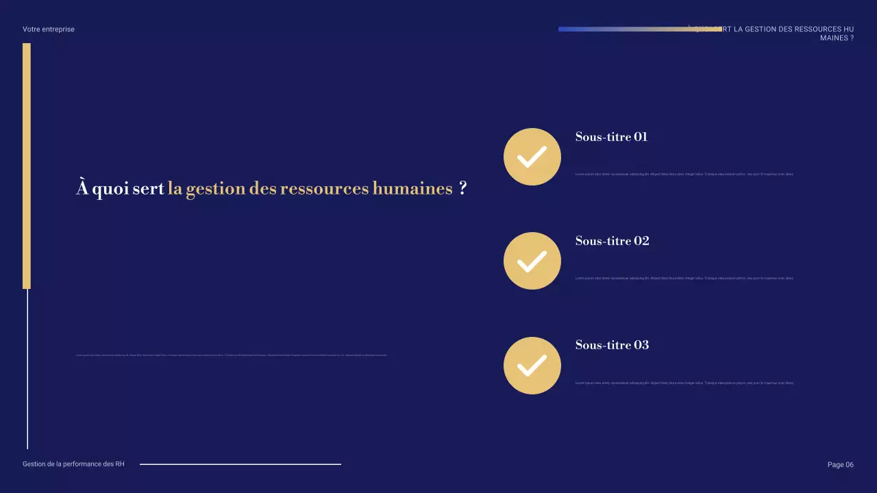 présentation professionnelle bleue des RH