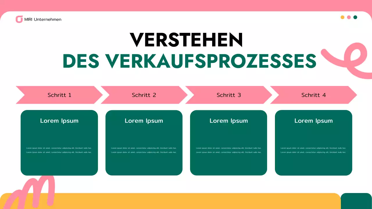 rosa moderne Business-Präsentation