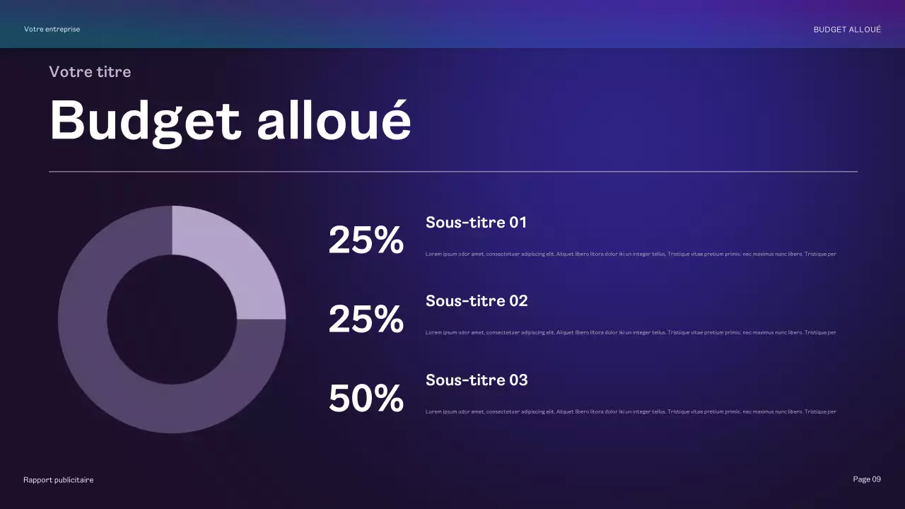 rapport sur la publicité géométrique arc-en-ciel