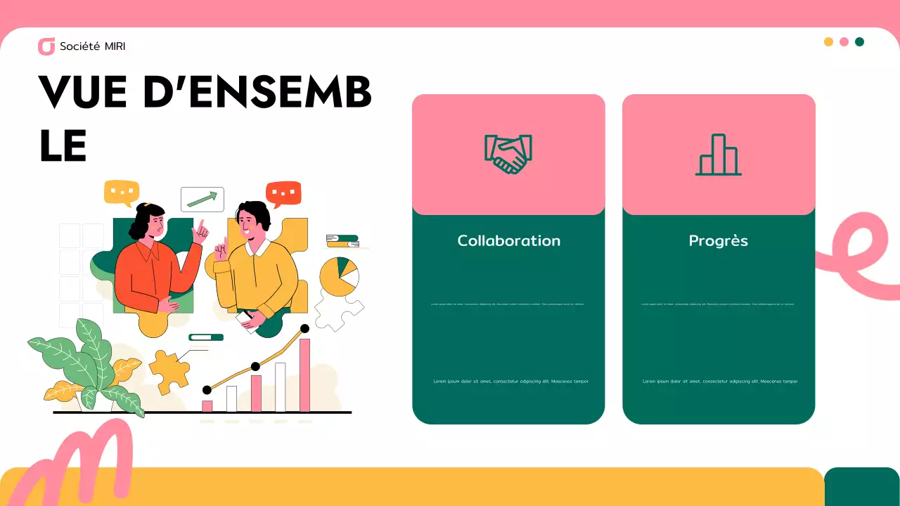 Présentation d'entreprise moderne rose