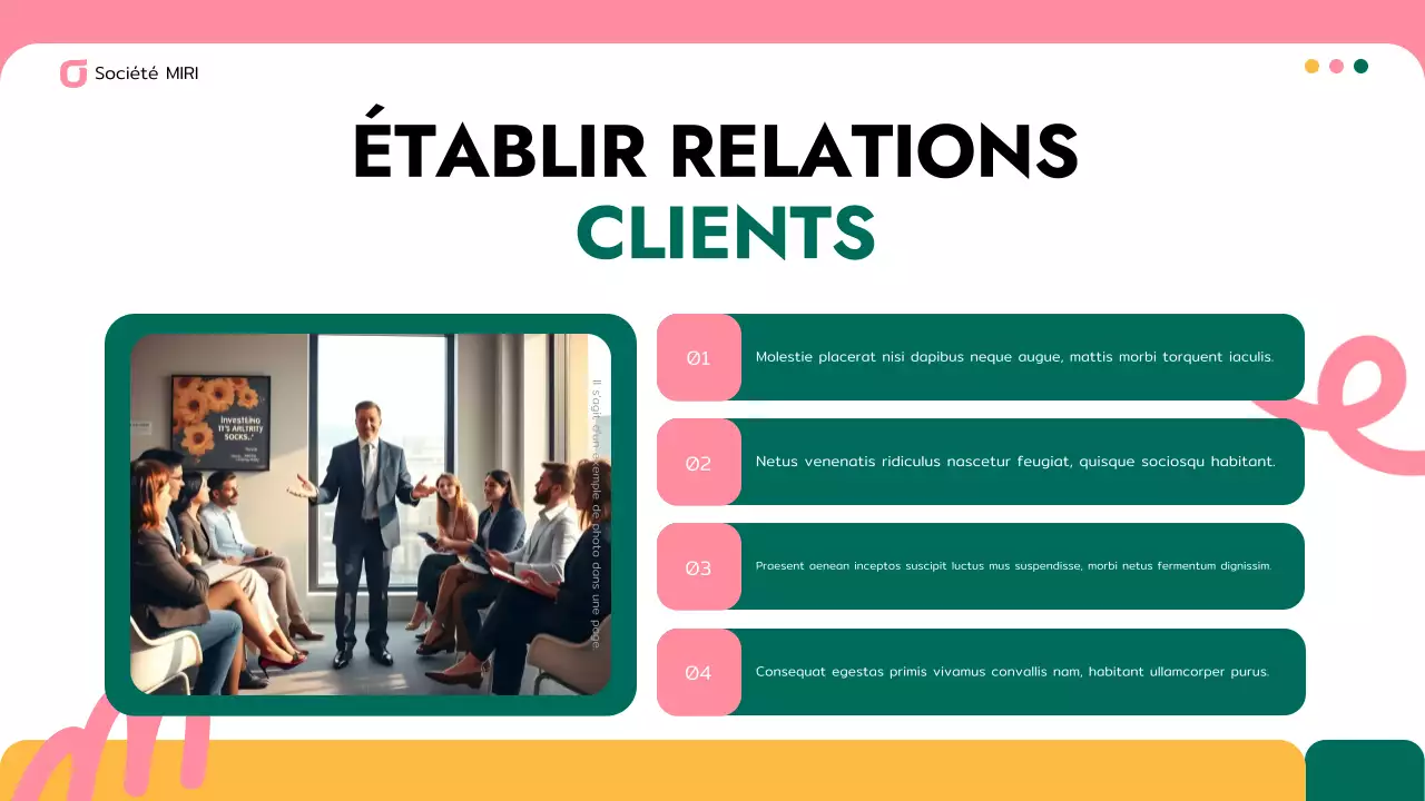 Présentation d'entreprise moderne rose