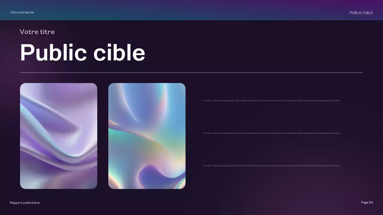 rapport sur la publicité géométrique arc-en-ciel