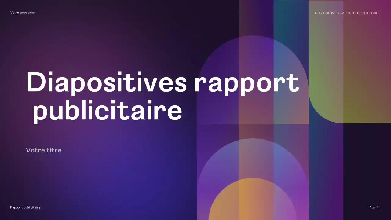 rapport sur la publicité géométrique arc-en-ciel
