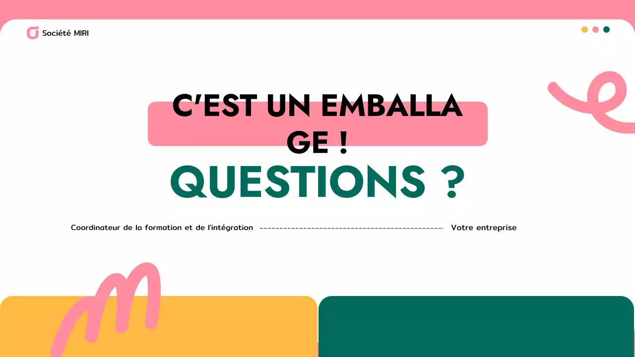 Présentation d'entreprise moderne rose