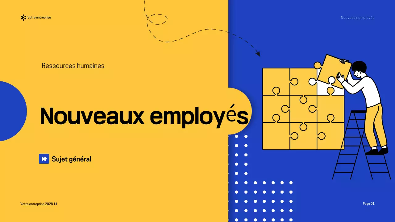 Blue Yellow Modern Onboarding Guide Presentation