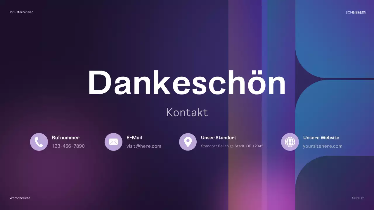 regenbogengeometrischer werbebericht