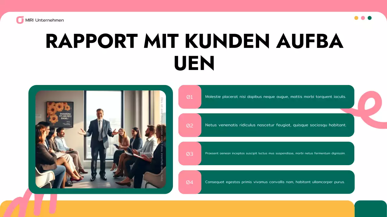 rosa moderne Business-Präsentation