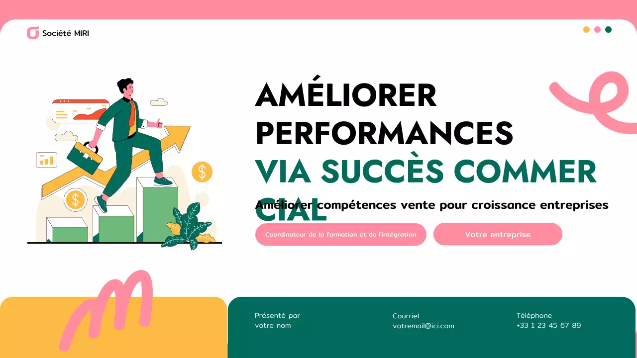 Présentation d'entreprise moderne rose