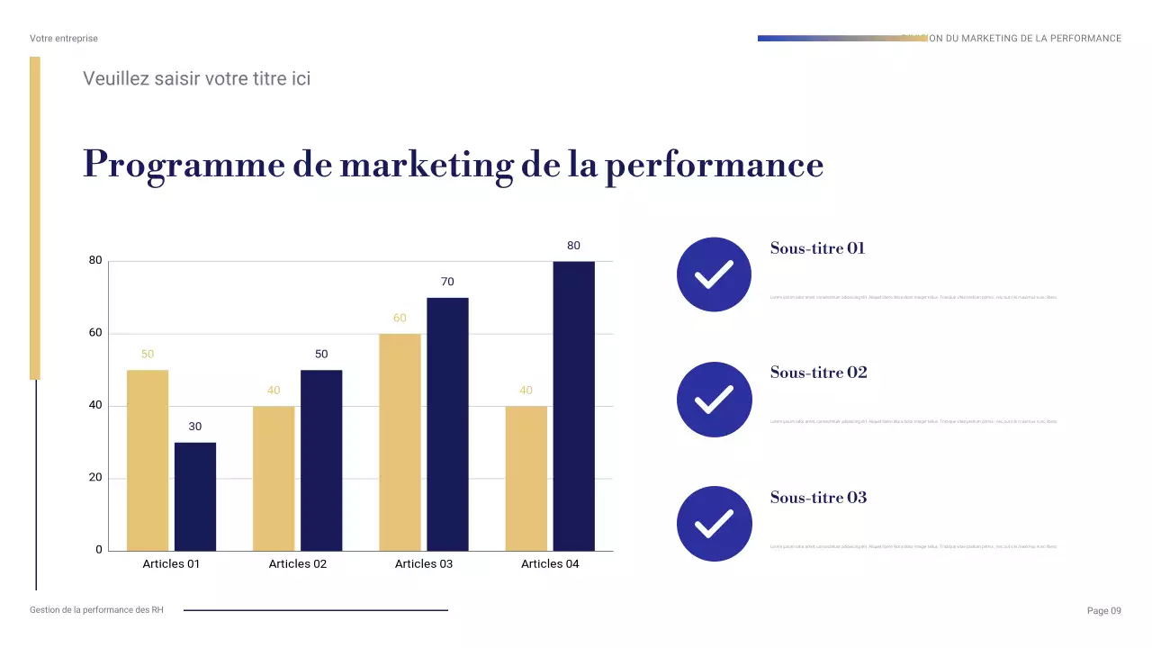 présentation professionnelle bleue des RH