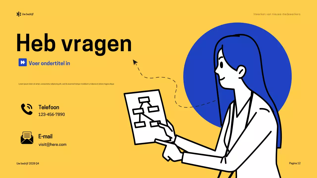 Blauw-Geel Presentatie Moderne Inwerkgids