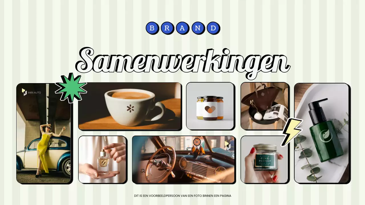 Rood en Groen Retro Vintage Content Creator Presentatie