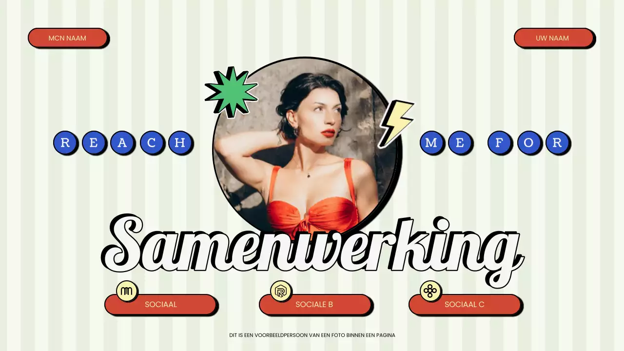 Rood en Groen Retro Vintage Content Creator Presentatie