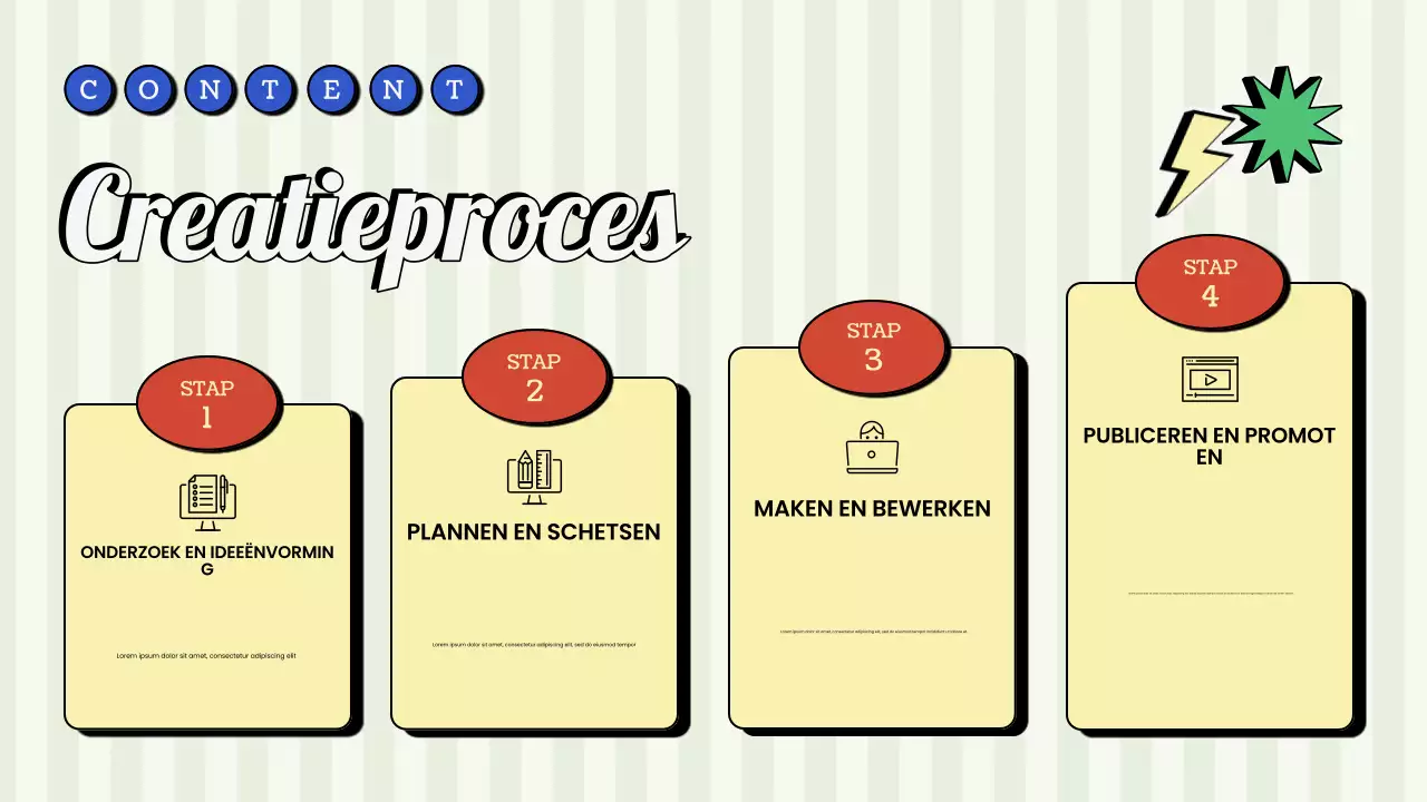 Rood en Groen Retro Vintage Content Creator Presentatie