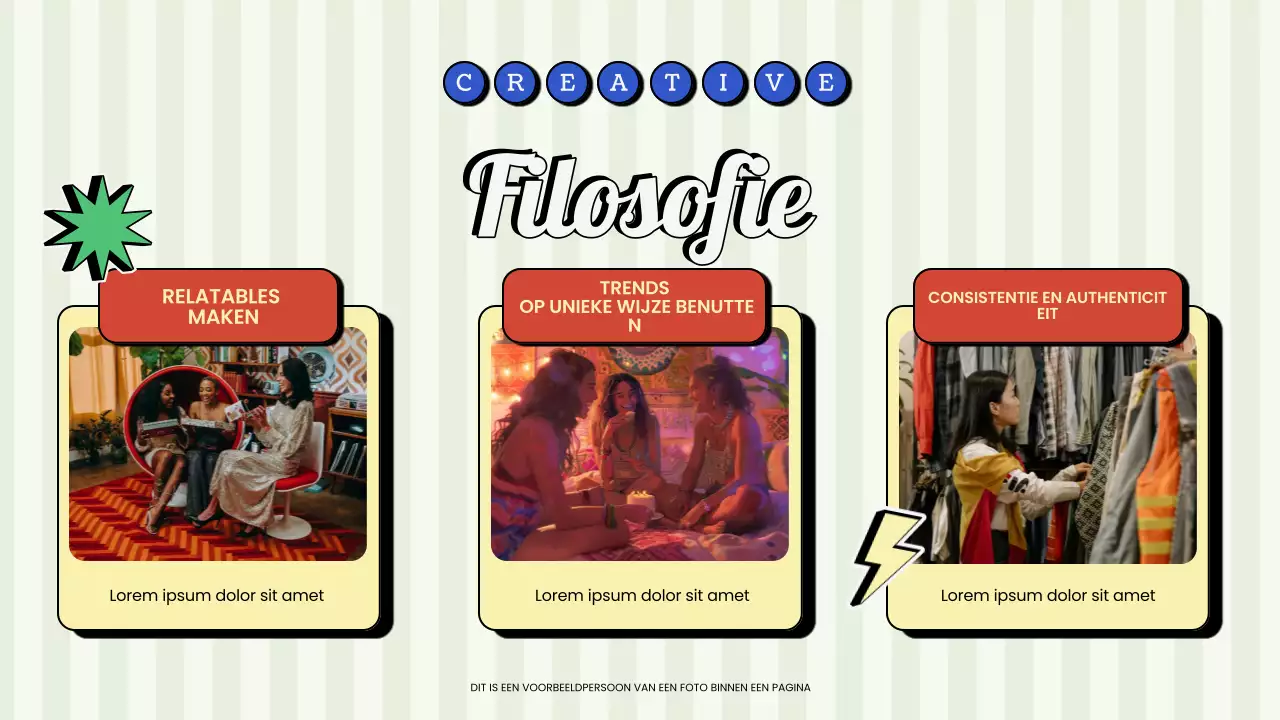 Rood en Groen Retro Vintage Content Creator Presentatie