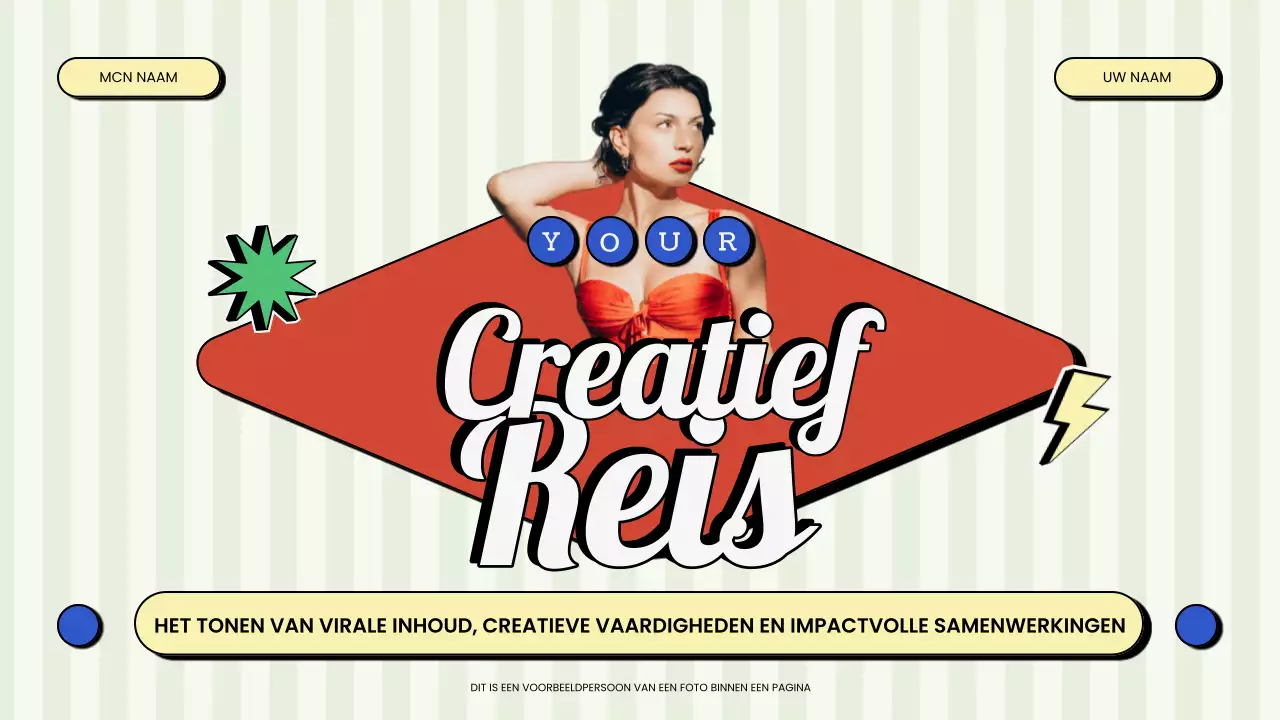 Rood en Groen Retro Vintage Content Creator Presentatie