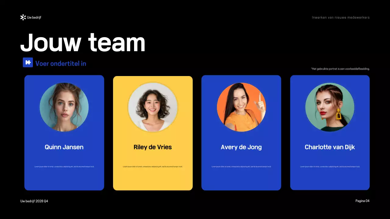 Blauw-Geel Presentatie Moderne Inwerkgids