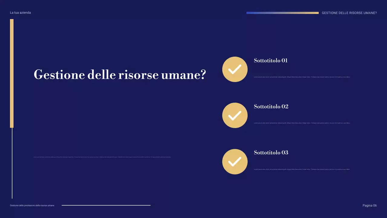 presentazione professionale blu delle risorse umane