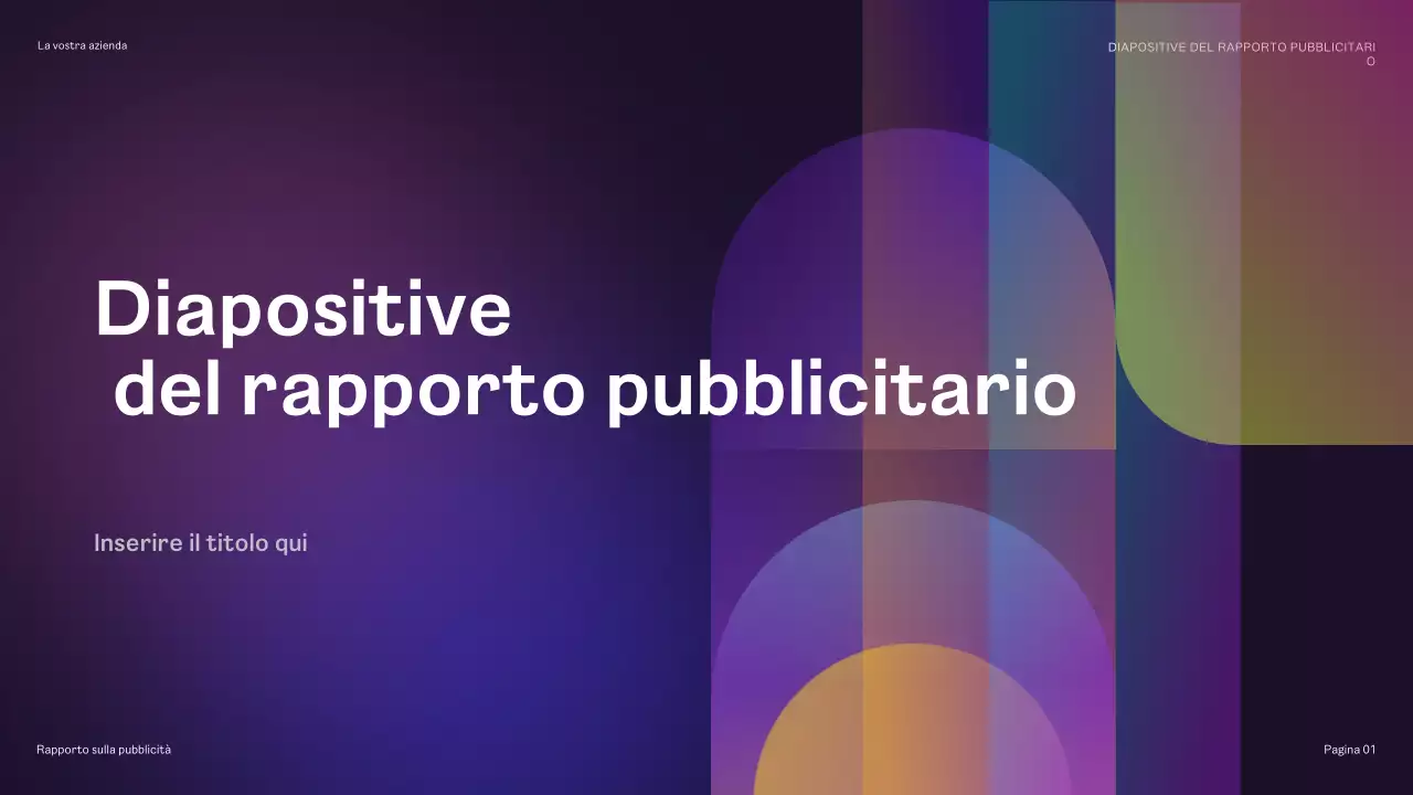 rapporto pubblicitario geometrico arcobaleno