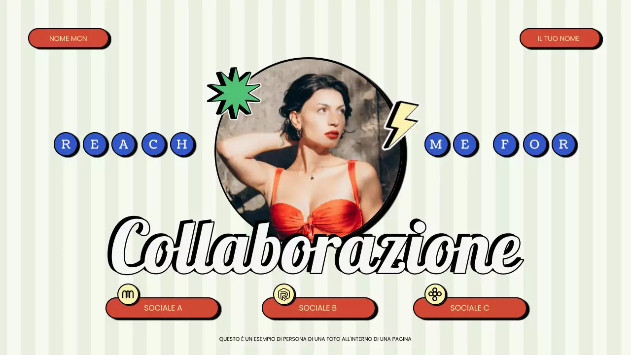 Presentazione del creatore di contenuti vintage retrò rosso e verde