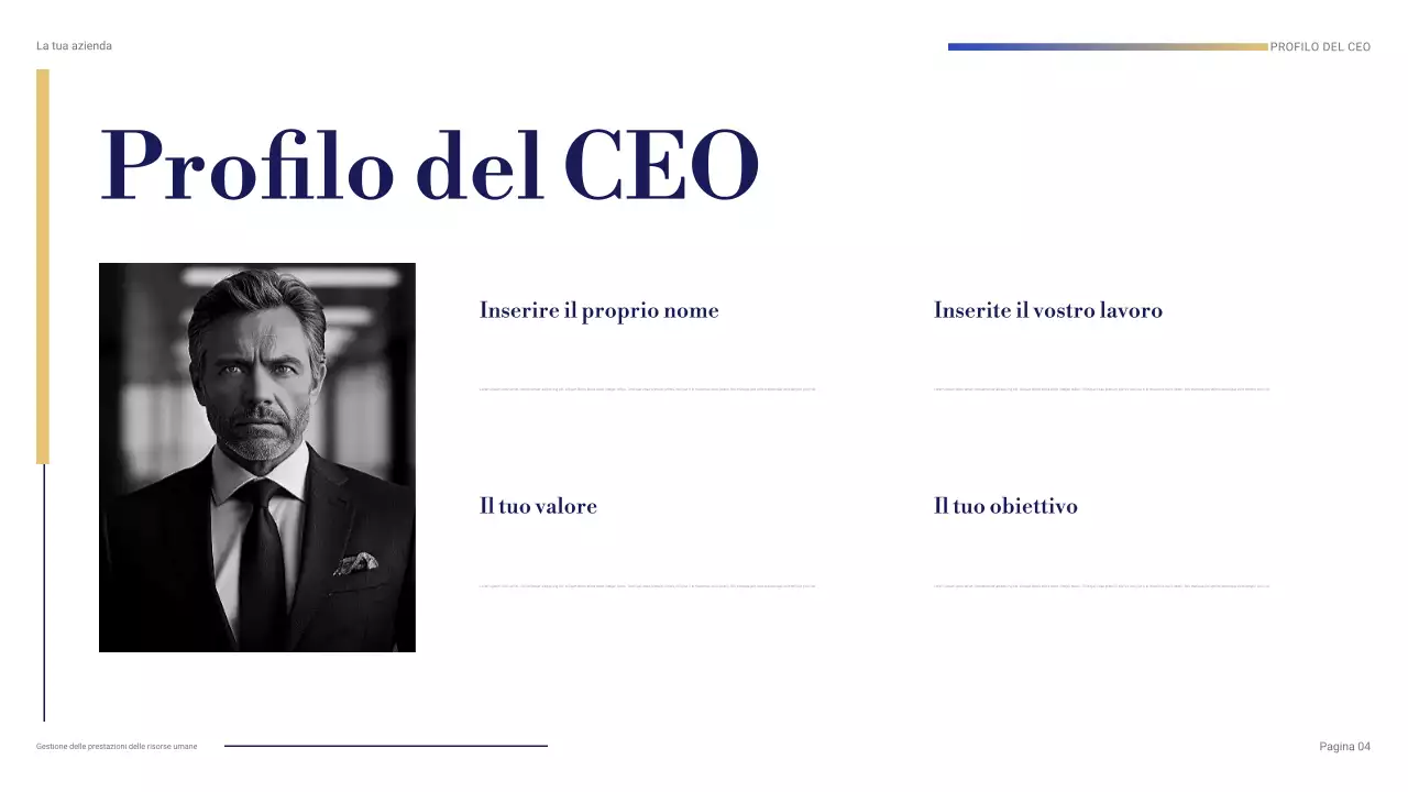 presentazione professionale blu delle risorse umane