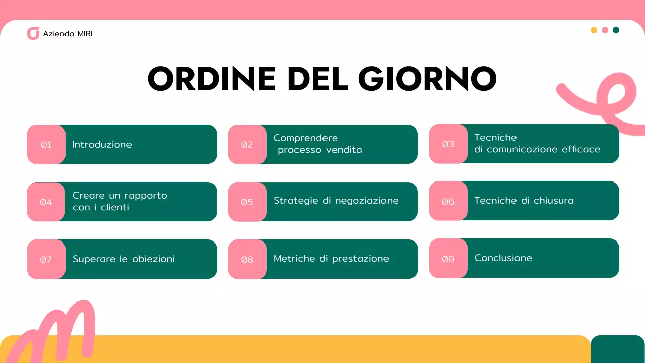 presentazione aziendale moderna di colore rosa