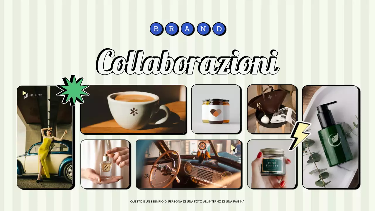 Presentazione del creatore di contenuti vintage retrò rosso e verde