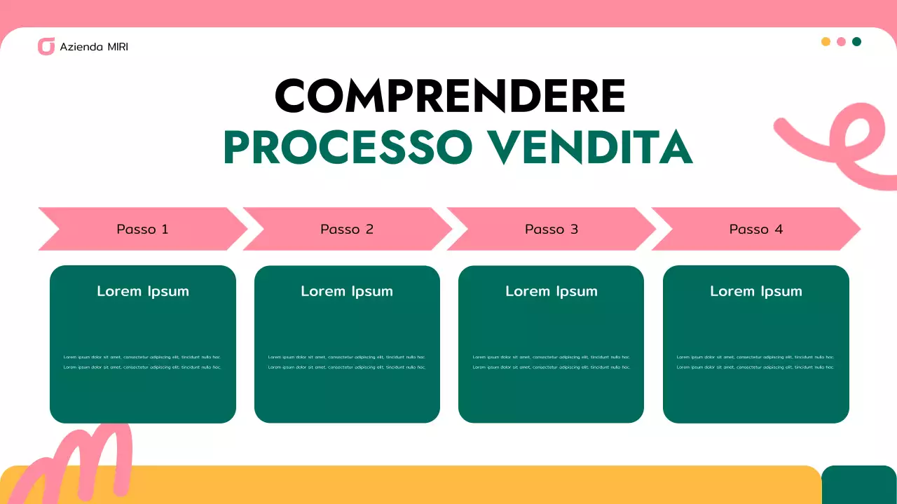 presentazione aziendale moderna di colore rosa
