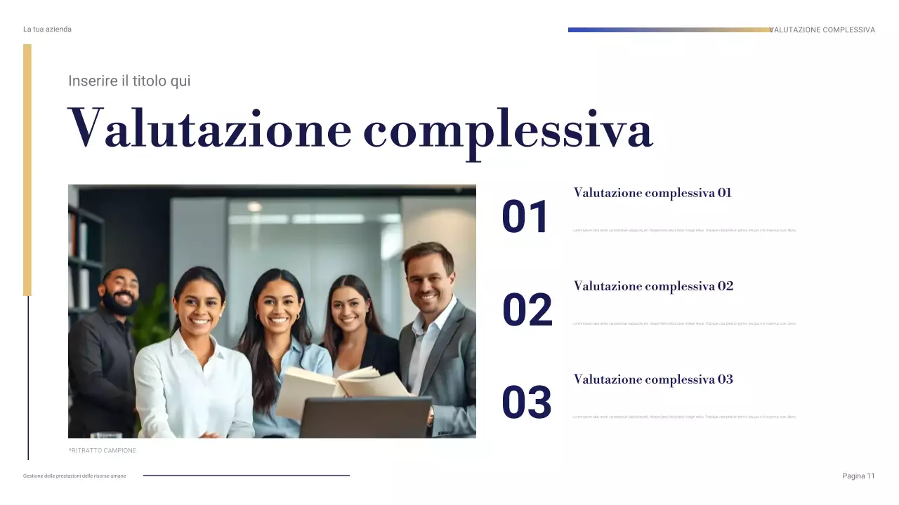 presentazione professionale blu delle risorse umane