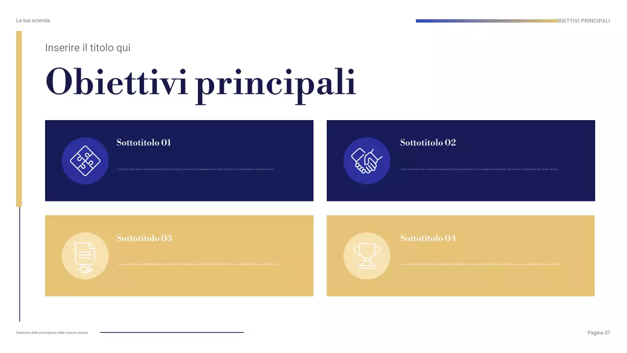 presentazione professionale blu delle risorse umane