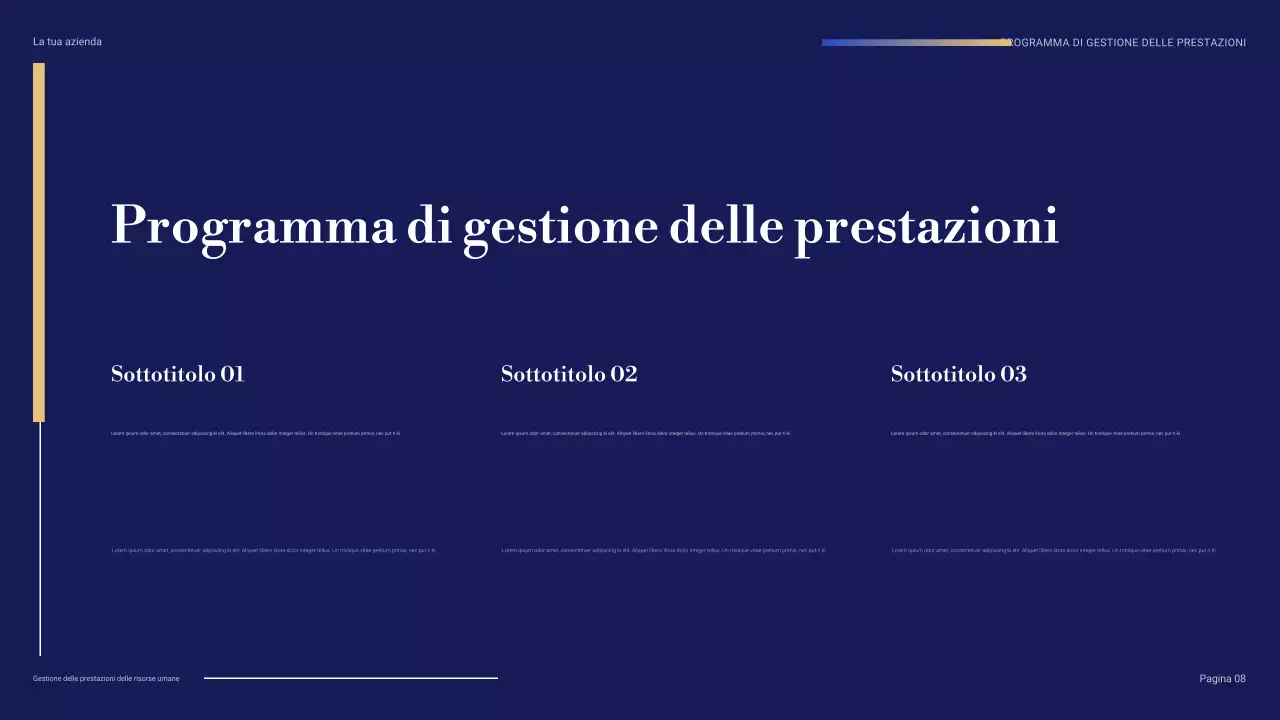 presentazione professionale blu delle risorse umane