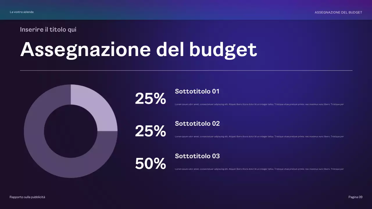 rapporto pubblicitario geometrico arcobaleno