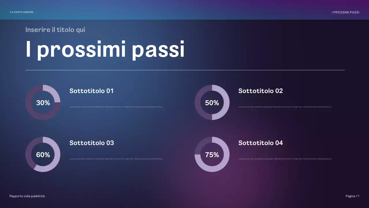 rapporto pubblicitario geometrico arcobaleno