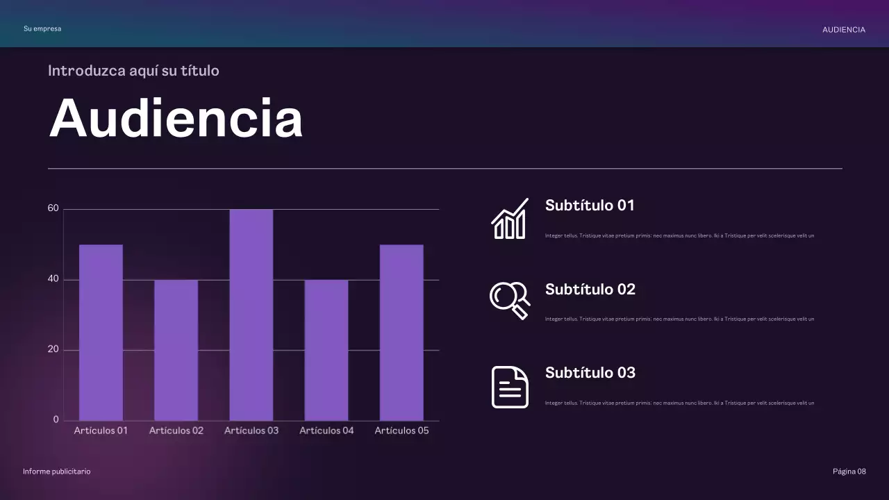 informe sobre la publicidad de rainbow geometric