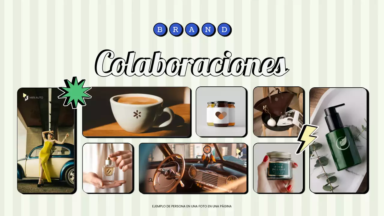 Presentación del creador de contenidos retro vintage en rojo y verde