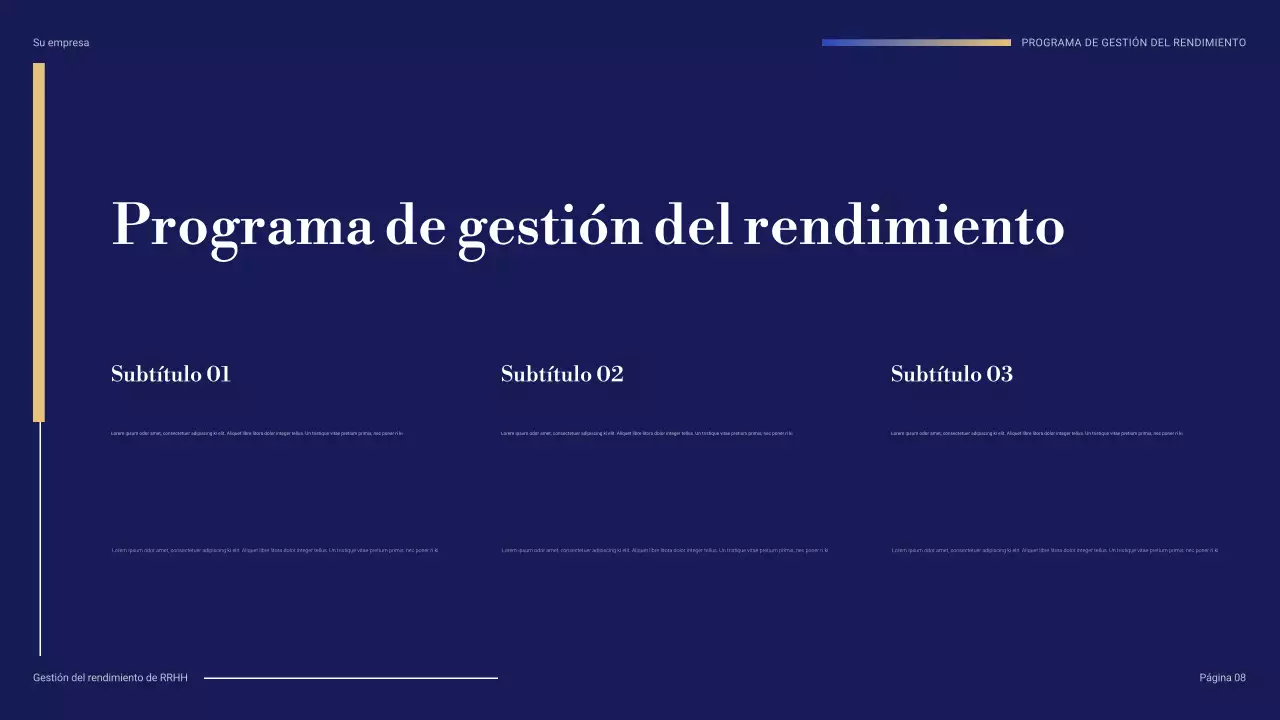 presentación profesional azul de RRHH