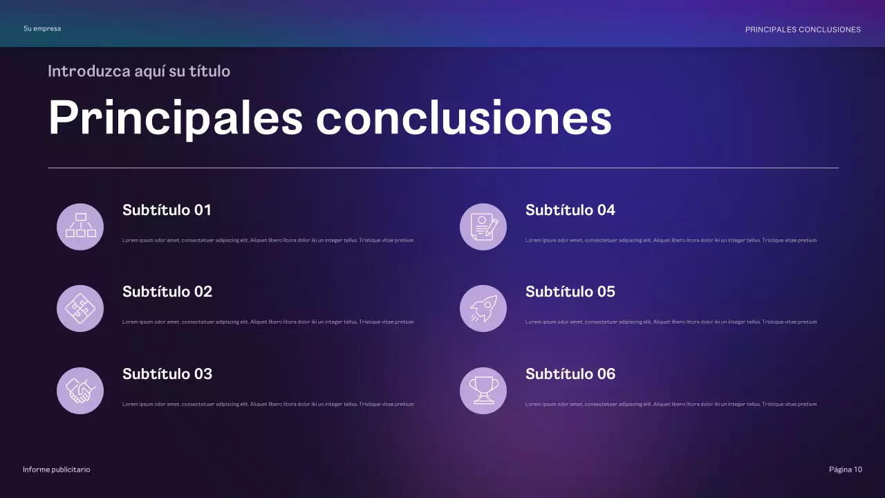 informe sobre la publicidad de rainbow geometric