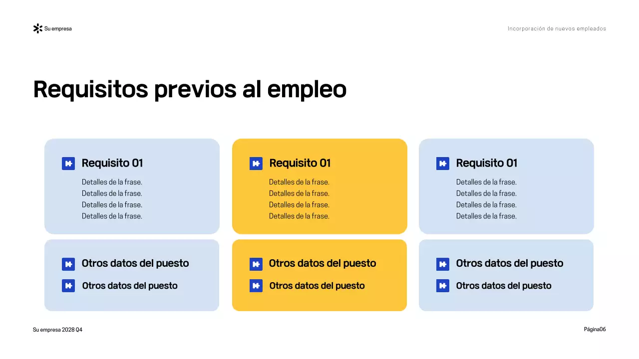 Presentación de la Guía de incorporación moderna Blue Yellow