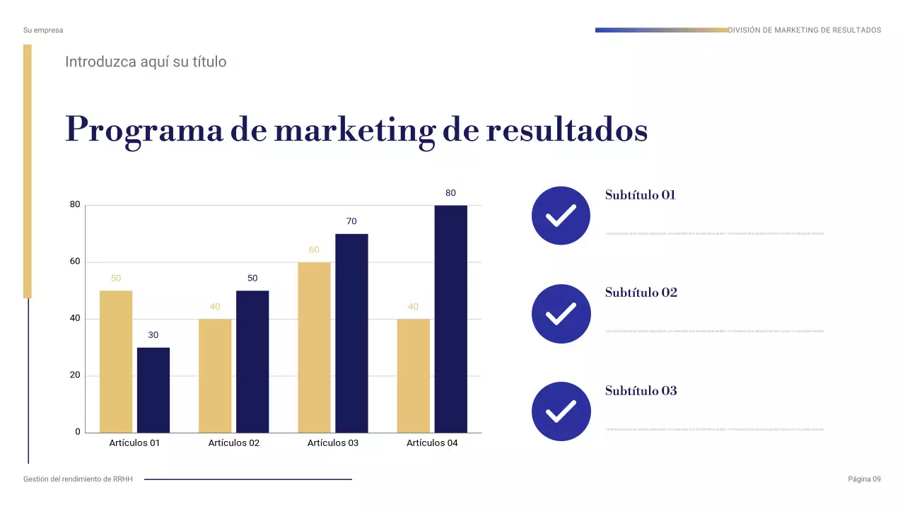 presentación profesional azul de RRHH