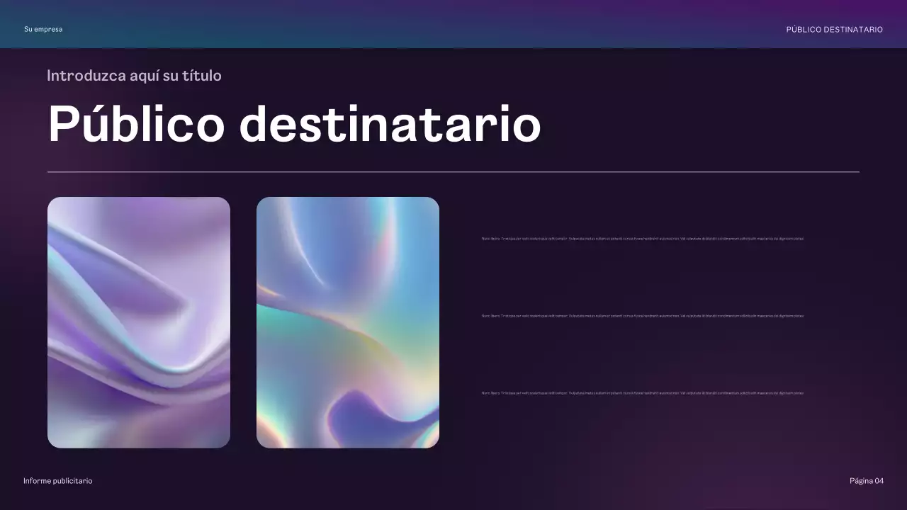 informe sobre la publicidad de rainbow geometric