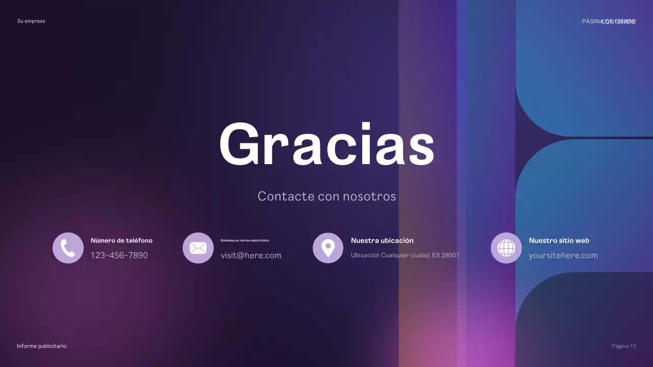 informe sobre la publicidad de rainbow geometric