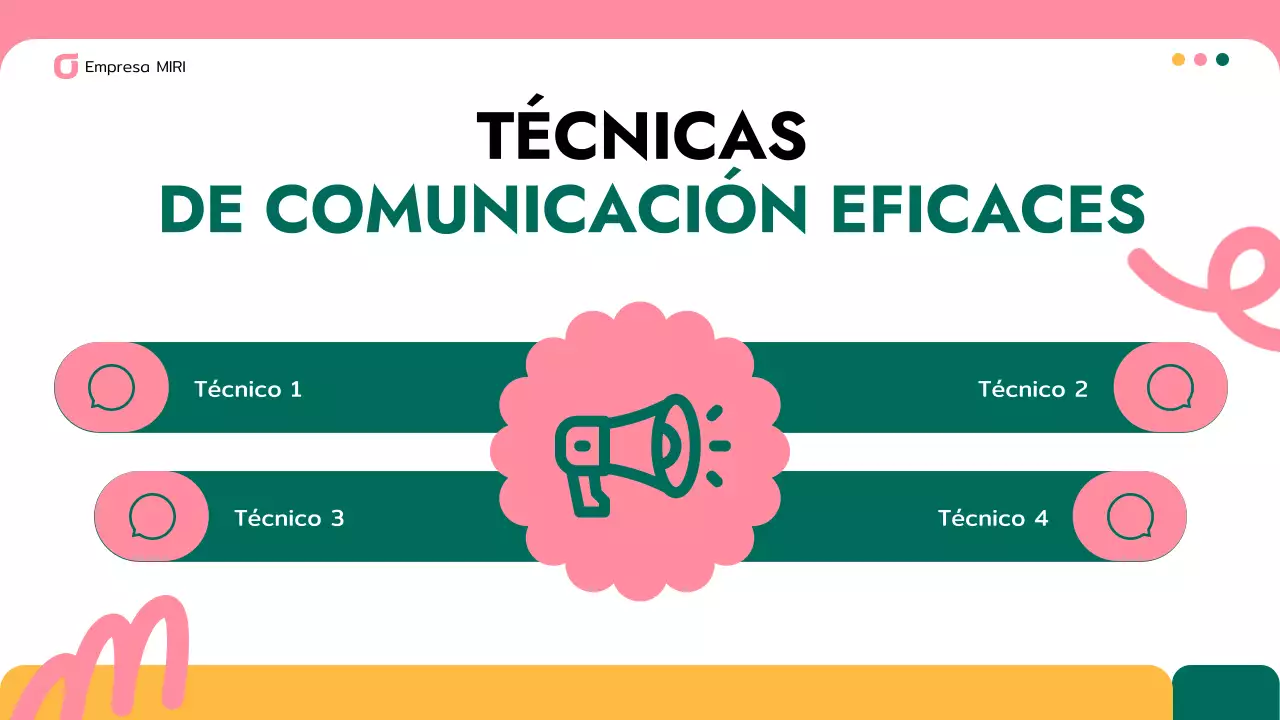 presentación de empresa moderna en rosa