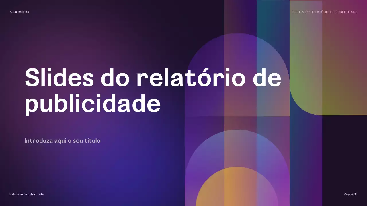 relatório de publicidade geométrica rainbow