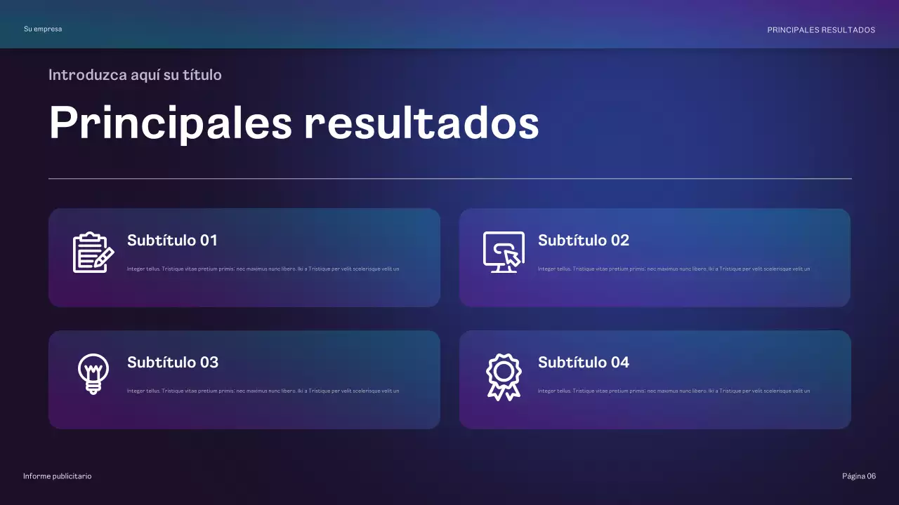 informe sobre la publicidad de rainbow geometric