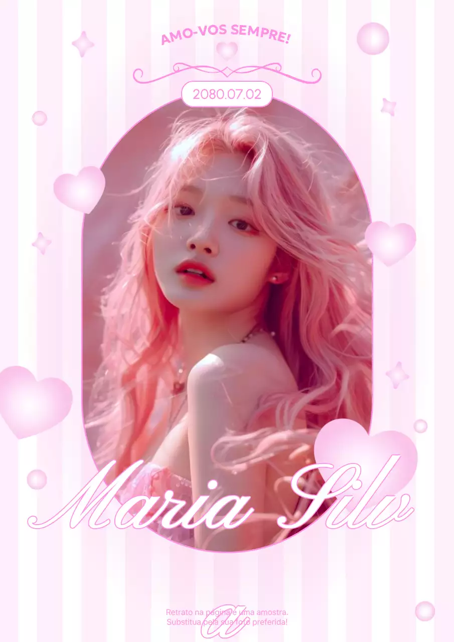 Moldura fotográfica cor-de-rosa
