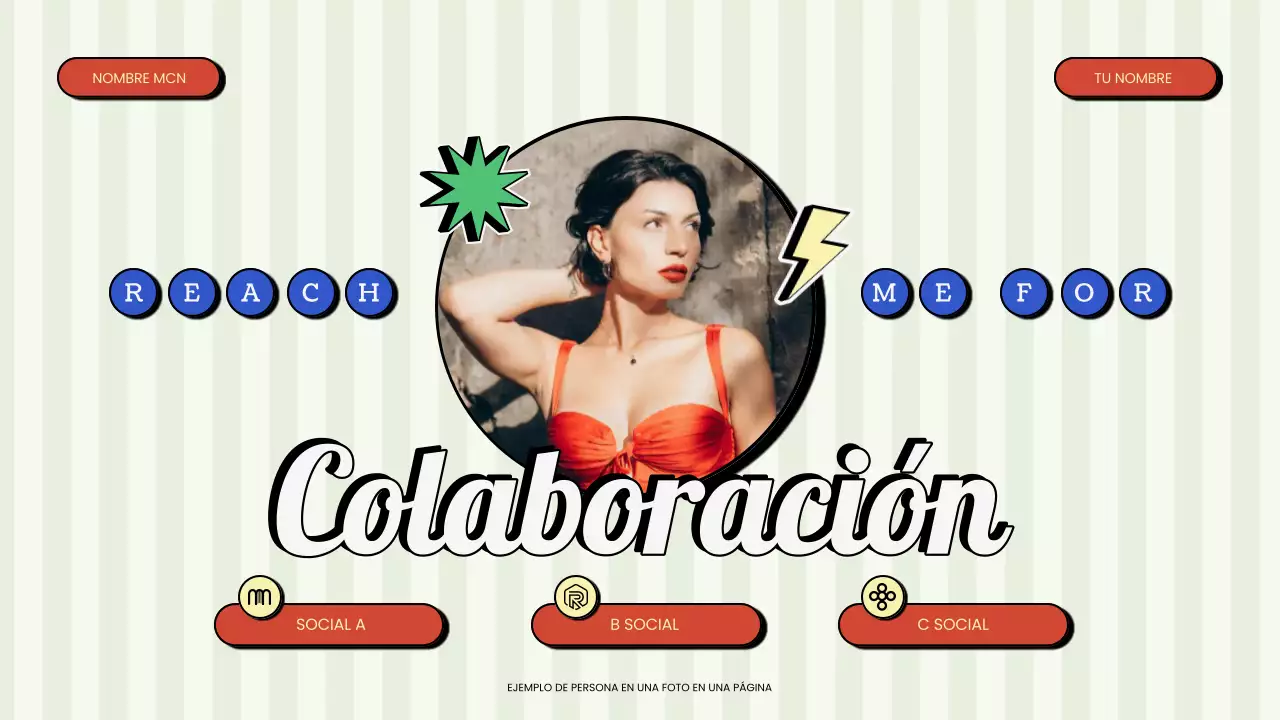 Presentación del creador de contenidos retro vintage en rojo y verde