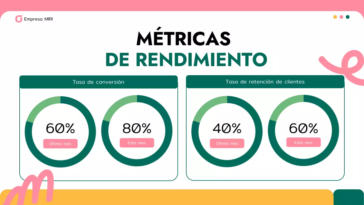 presentación de empresa moderna en rosa
