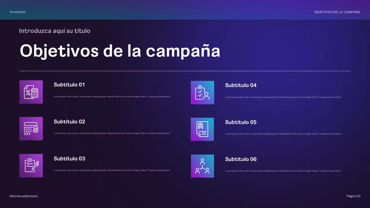 informe sobre la publicidad de rainbow geometric