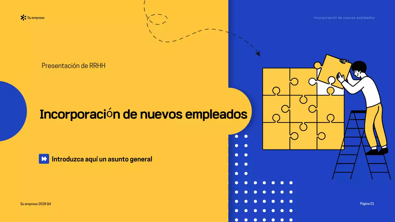 Presentación de la Guía de incorporación moderna Blue Yellow