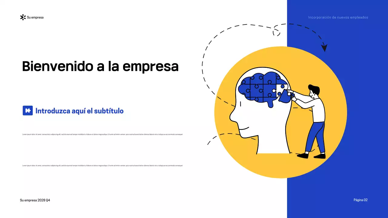 Presentación de la Guía de incorporación moderna Blue Yellow