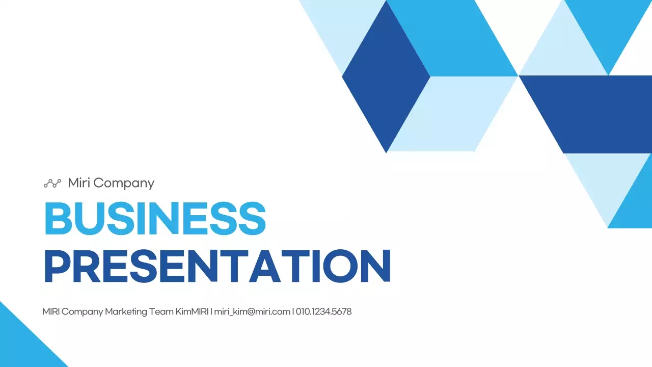 Azul claro Descrição da empresa moderna